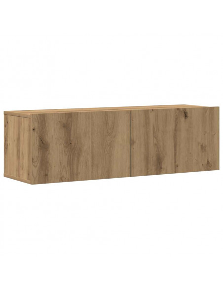 Set Mobile TV 5 pz Montato a Parete Rovere in Legno Multistrato