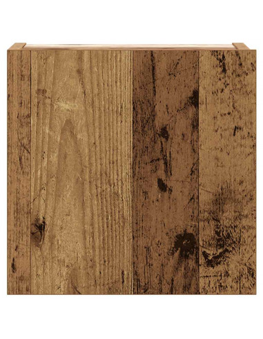 Set Mobile TV 6 pz Montato a Parete Legno Antico in Truciolato