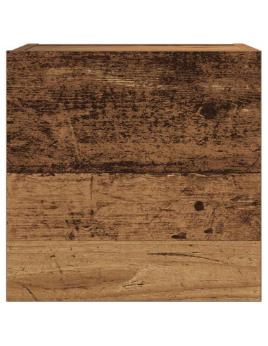 Set Mobile TV 7 pz Montato a Parete Legno Antico in Truciolato