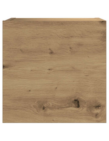 Set Mobile TV 7 pz Montato a Parete Rovere in Legno Multistrato