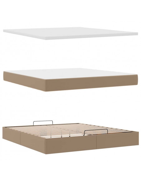 Struttura Letto Pouf con Materasso 180x200 cm Similpelle