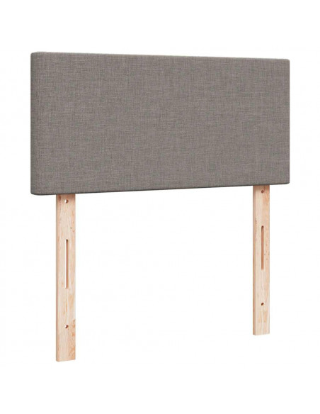 Pouf Letto con Materasso Tortora 90x200 cm in Tessuto