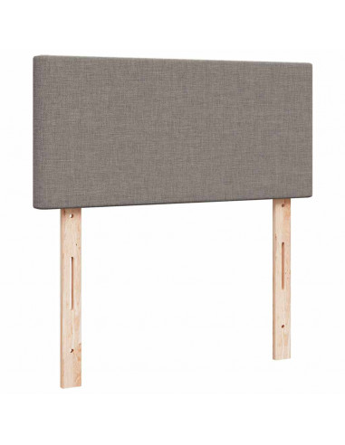 Struttura Letto Pouf con Materasso Tortora 90x190 cm in Tessuto