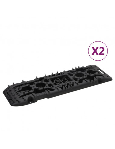 Tavole di Trazione 2 pz Nere 107x31x7 cm Nylon