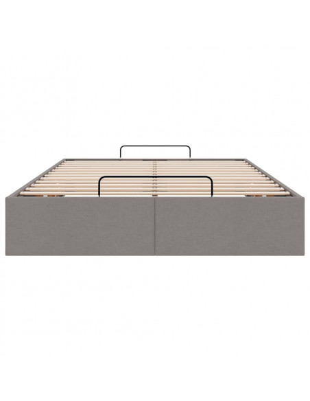 Struttura Letto Pouf senza Materasso Tortora 120x200cm Tessuto