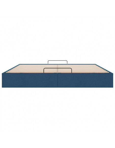 Struttura Letto Pouf senza Materasso Blu 180x200cm in Tessuto