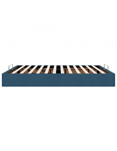 Struttura Letto Pouf senza Materasso Blu 180x200cm in Tessuto