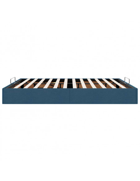 Struttura Letto Pouf senza Materasso Blu 180x200cm in Tessuto