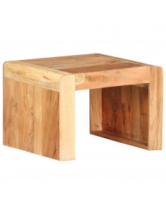 Tavolino Laterale 40x40x30 cm in Legno Massello di Acacia