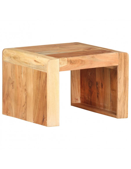 Tavolino Laterale 40x40x30 cm in Legno Massello di Acacia