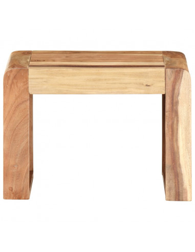 Tavolino Laterale 40x40x30 cm in Legno Massello di Acacia