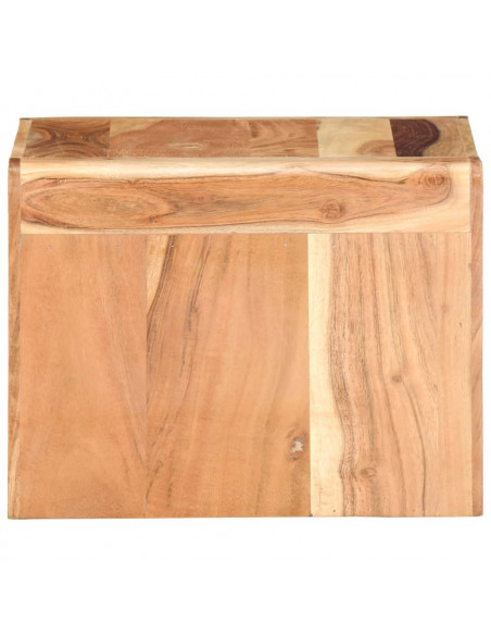 Tavolino Laterale 40x40x30 cm in Legno Massello di Acacia