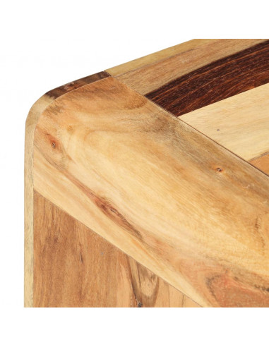 Tavolino Laterale 40x40x30 cm in Legno Massello di Acacia