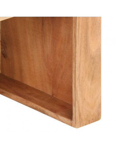 Tavolino Laterale 40x40x30 cm in Legno Massello di Acacia