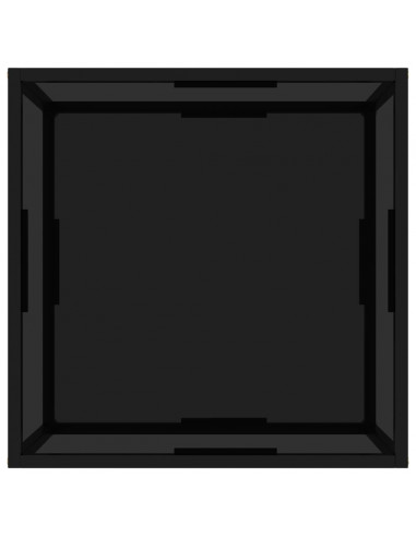 Tavolino da Salotto Nero 60x60x35 cm in Vetro Temperato