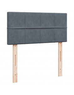Struttura Letto Pouf con Materasso 90x190 cm in Velluto 2