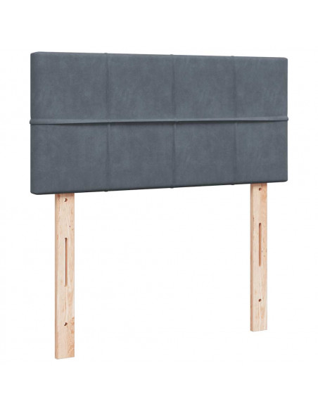 Struttura Letto Pouf con Materasso 90x190 cm in Velluto