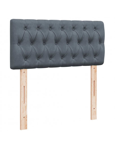 Struttura Letto Pouf con Materasso 90x190 cm in Velluto