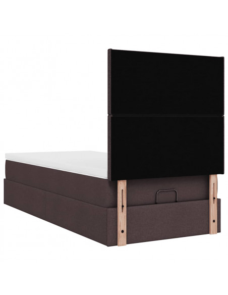 Struttura Letto Pouf con Materasso 90x200 cm in Tessuto