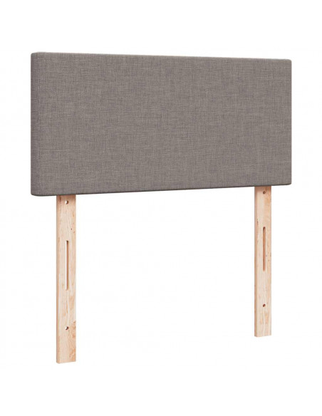 Struttura Letto Pouf con Materassi Tortora 180x200cm in Tessuto