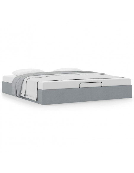 Struttura Letto Pouf senza Materasso 200x200 cm in Tessuto