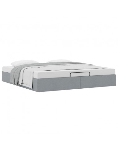 Struttura Letto Pouf senza Materasso 200x200 cm in Tessuto