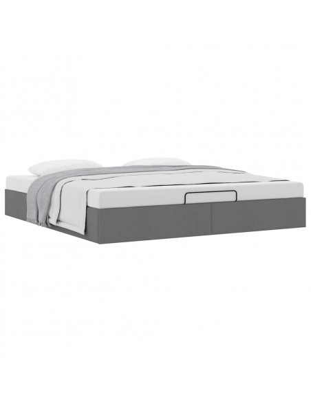 Struttura Letto Pouf senza Materasso 200x200 cm in Tessuto