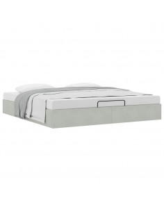 Struttura Letto Pouf senza Materasso 200x200 cm in Velluto