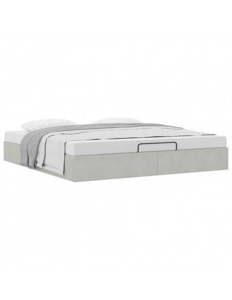 Struttura Letto Pouf senza Materasso 200x200 cm in Velluto