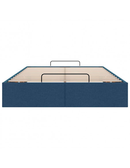Struttura Letto Pouf senza Materasso Blu 120x200 cm in Tessuto