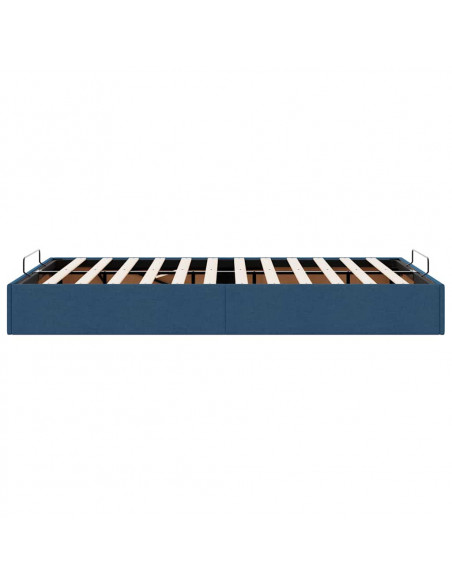 Struttura Letto Pouf senza Materasso Blu 120x200 cm in Tessuto