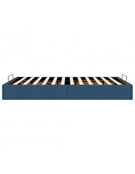 Struttura Letto Pouf senza Materasso Blu 140x200cm in Tessuto