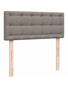 Struttura Letto Pouf con Materasso Tortora 120x200cm in Tessuto 2