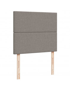 Struttura Letto Pouf con Materasso Tortora 120x200cm in Tessuto 2