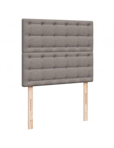 Struttura Letto Pouf con Materasso Tortora 120x200cm in Tessuto