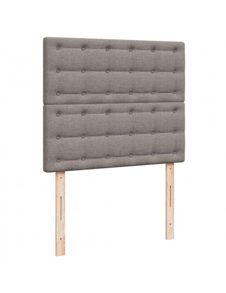 Struttura Letto Pouf con Materasso Tortora 120x200cm in Tessuto