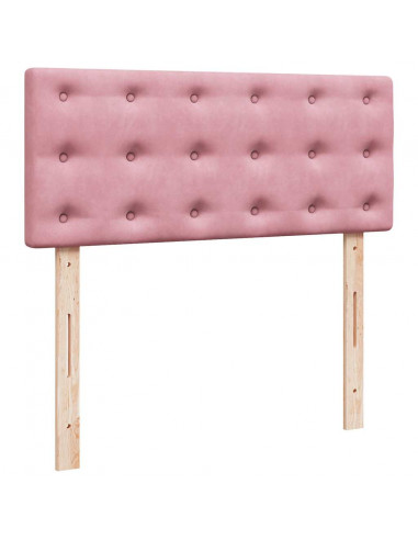 Pouf Letto con Materasso Rosa 120x190 cm Velluto