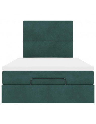 Struttura Letto Pouf con Materassi 120x190 cm Velluto