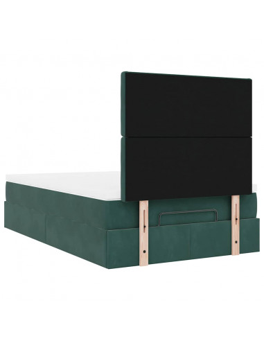 Struttura Letto Pouf con Materassi 120x190 cm Velluto