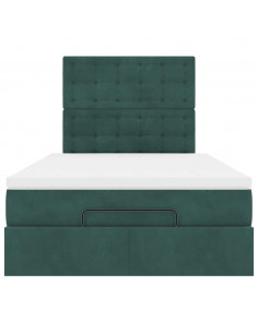 Struttura Letto Pouf con Materassi 120x190 cm Velluto 2