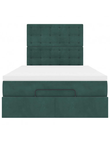 Struttura Letto Pouf con Materassi 120x190 cm Velluto