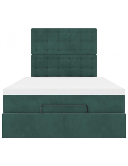 Struttura Letto Pouf con Materassi 120x190 cm Velluto