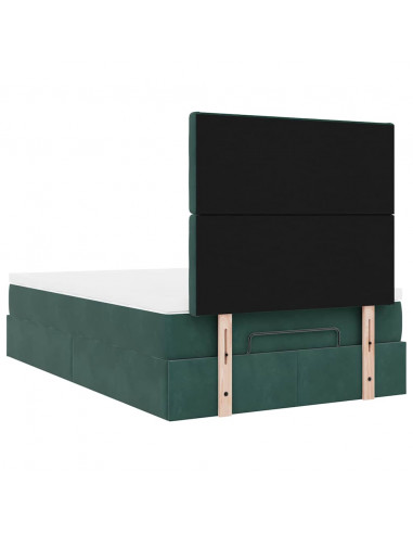 Struttura Letto Pouf con Materassi 120x190 cm Velluto