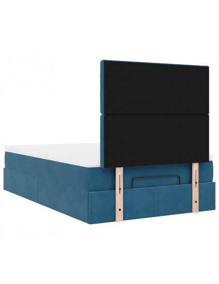 Struttura Letto Pouf con Materassi 120x190 cm Velluto