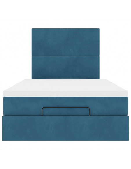 Struttura Letto Pouf con Materassi 120x190 cm Velluto