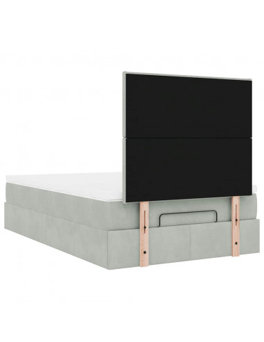 Struttura Letto Pouf con Materassi 120x190 cm Velluto