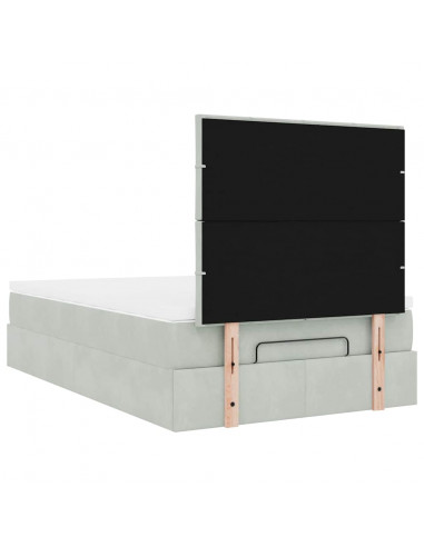 Struttura Letto Pouf con Materassi 120x190 cm Velluto