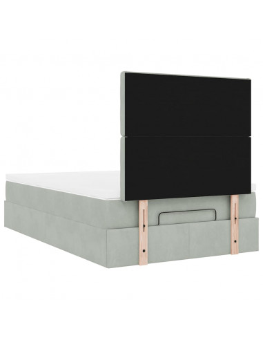 Struttura Letto Pouf con Materassi 120x200 cm Velluto