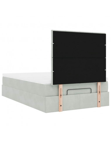 Struttura Letto Pouf con Materassi 120x200 cm Velluto