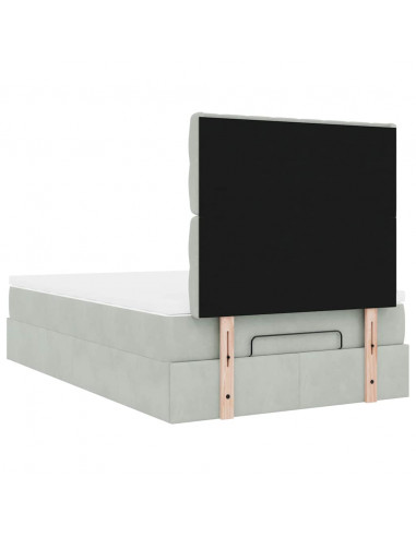 Struttura Letto Pouf con Materassi 120x200 cm Velluto